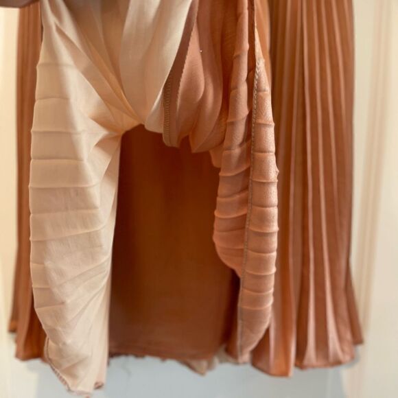 BCBGMaxAzria Tisa Colorblock Pleaded Waistband Skirt.Size XS - Picture 7 of 11